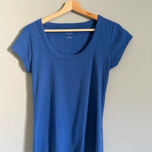 Pilcro Royal Blue Scoop Neck Short Sleeve Tee